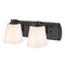 Design Classics Lighting 2-Light Bath Bar in Bronze and Square White Glass 1202-36 GL1057