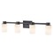Design Classics Lighting 4-Light Shiny White Glass Bathroom Vanity Light Bronze 2104-220 GL1024C