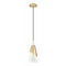 Z-Lite Z-Lite Aimie Modern Gold Mini-Pendant Light with Conical Shade 828P7-MGLD