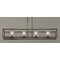 Design Classics Lighting Industrial Seeded Glass Linear Chandelier Bronze 1698-220 GL1041C