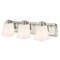 Design Classics Lighting Legacy 3-Light Bathroom Light with Square Bell Shades in Satin Nickel 1203-09 GL1057
