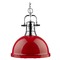 Golden Lighting Duncan Large Pendant in Chrome & Red by Golden Lighting 3602-L CH-RD