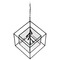 Visual Comfort Signature Collection Kelly Wearstler Cubed X-Large Pendant in Aged Iron by Visual Comfort Signature KW5025AICG