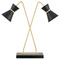 Currey and Company Lighting Currey and Company Suzanne Duin Avignon Polished Brass / Oil Rubbed Bronze / Black LED Desk Lamp 6000-0898