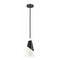 Z-Lite Z-Lite Aimie Matte Black Mini-Pendant Light with Conical Shade 828P7-ROD-MB