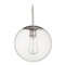 Quorum Lighting Satin Nickel Mini Pendant with Globe Shade by Quorum Lighting 80-10-65