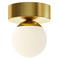 AFX Lighting Afx Lighting Pearl Satin Brass LED Flushmount Light PRLF05L30D1SB