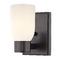 Design Classics Lighting Shiny Opal White Glass Sconce Bronze 2101-220 GL1024D