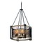 Maxim Lighting Boundry Black / Barn Wood / Antique Brass Chandelier by Maxim Lighting 27565BKBWAB