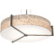 AFX Lighting Afx Lighting Apex Satin Nickel LED Pendant Light with Drum Shade APP3044L5AJUDWG-JT