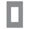 Lutron Dimmer Controls Designer Style 1-Gang Gloss Wall Plate in Gray CW-1-GR