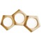 George Kovacs Lighting Five-O LED Bathroom Light in Texured White & Gold Leaf by George Kovacs P1393-044G-L