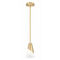 Z-Lite Z-Lite Aimie Modern Gold Mini-Pendant Light with Conical Shade 828P6-ROD-MGLD
