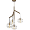 Visual Comfort Modern Collection Sedona 4-Light Chandelier in Aged Brass by Visual Comfort Modern 700SDNMPR1CR