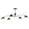 Currey and Company Lighting Currey and Company Serpa French Black / Gold Leaf Chandelier 9000-1125