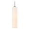 Design Classics Lighting Satin Nickel Mini-Pendant and White Glass 581-09 GL1628C