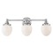 Design Classics Lighting Schoolhouse Bathroom Light Chrome White Opal Glass 3 Light 21.875 Inch Length WC3-26 GG5