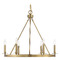 Meridian 26-Inch Wide Chandelier in Natural Brass by Meridian M10093NB