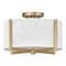 Hinkley Axis Small Semi-Flush in Brass & Off White Linen by Hinkley Lighting 41706HB
