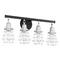Craftmade Lighting Thatcher Flat Black & Brushed Polished Nickel Bathroom Light by Craftmade Lighting 50604-FBBNK