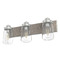 Hunter Fan Company Hunter Fan Company Devon Park Brushed Nickel & Grey Wood Bathroom Light 48020