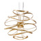 Corbett Lighting Corbett Lighting Calligraphy Gold Leaf & Polished Stainless LED Pendant Light 216-41-GL/SS