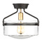 Meridian 13.25-Inch Semi-Flush Mount in Oil Rubbed Bronze & Brass by Meridian M60011ORBNB