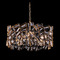 Allegri Lighting Allegri Crystal Inclanata Winter Brass Pendant Light with Drum Shade 038155-044-FR001
