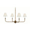 Visual Comfort Signature Collection Thomas OBrien Piaf Chandelier in Antique Gild by VC Signature TOB5451AGL