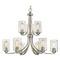 Design Classics Lighting Seeded Glass Chandelier Satin Nickel  2-Tier 9 Lt 586-09 GL1041C