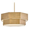 Hinkley Hinkley Facet Heritage Brass LED Pendant Light with Octagon Shade 46995HB