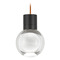Visual Comfort Modern Collection Mina 2200K LED Mini Pendant in Black & Copper by Visual Comfort Modern 700TDMINAP1CPB-LED922