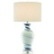 Currey and Company Lighting Currey and Company Hanni White / Blue Table Lamp with Drum Shade 6000-0316