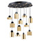 ET2 Lighting Nob 12-Light LED Pendant in Black & Gold by ET2 Lighting E20869-75BKGLD