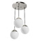 Hunter Fan Company Hunter Fan Company Hepburn Brushed Nickel Multi-Light Pendant with Globe Shade 19515