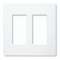 Lutron Dimmer Controls Designer Style 2-Gang Wall Plate in White CW-2-WH