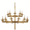Visual Comfort Signature Collection Kelly Wearstler Liaison Chandelier in Antique Brass by VC Signature KW5201AB