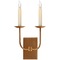 Visual Comfort Signature Collection E.F. Chapman TT Double Sconce in Antique Brass by Visual Comfort Signature SL2861HAB