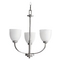 Quorum Lighting Reyes Classic Nickel Chandelier by Quorum Lighting 6060-3-64