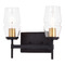 Vaxcel Lighting Vaxcel Lighting Warren Matte Black & Brushed Brass Bathroom Light W0392