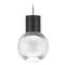 Visual Comfort Modern Collection Mina 3000K LED Mini Pendant in Black & Gray by Visual Comfort Modern 700TDMINAP1CYB-LED930