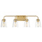 Meridian 32-Inch Vanity Light in Natural Brass by Meridian M80045NB