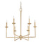 Quorum Lighting Eldorado Aged Brass Chandelier by Quorum Lighting 6005-6-80