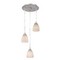 Design Classics Lighting Modern Multi-Light Pendant Light with White Glass and 3-Lights 583-09 GL1020MB