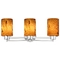 Design Classics Lighting Modern Bathroom Light with Brown Art Glass in Chrome Finish 703-26 GL1001C