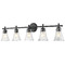 Z-Lite Z-Lite Belle Matte Black Bathroom Light 7519-5V-MB