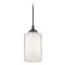 Design Classics Lighting Design Classics Gala Fuse Matte Black Cord Hung Mini-Pendant with Double Glass Shade 582-07  GL1061 GL1041C