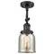 Innovations Lighting Small Bell Matte Black Semi-Flush Mount by Innovations Lighting 201F-BK-G58