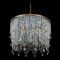 Allegri Lighting Allegri Crystal Vezzo Winter Brass Pendant Light with Drum Shade 039656-044-FR001
