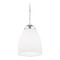 Design Classics Lighting Modern Mini-Pendant Light with White Bell Glass 582-26 GL1028MB